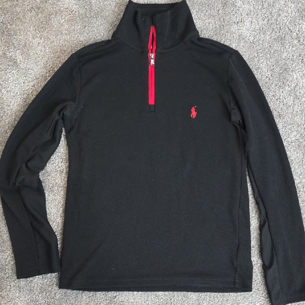 Polo by Ralph Lauren Black and Red Performance Pullover